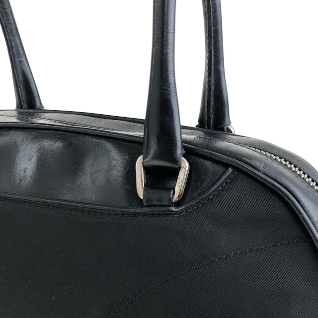 PRADA プラダ ボストンバッグ ブラック トライアングルロゴ ナイロン レザー vintage ヴィンテージ オールド mh4xag