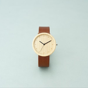 Maple wood - Organic leather Dark Brown - L