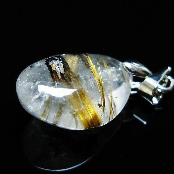 タイチンルチルクォーツ ペンダント ルチルクォーツ ペンダントトップ 一点物 メール便可 [M便 1/20] 112-13285