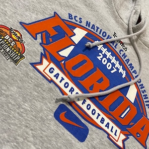 【NIKE】メキシコ製 カレッジ フロリダ大学 Florida Gators football ゲーターズ フットボール ロゴ パーカー スウェット フーディー ナイキ L US古着