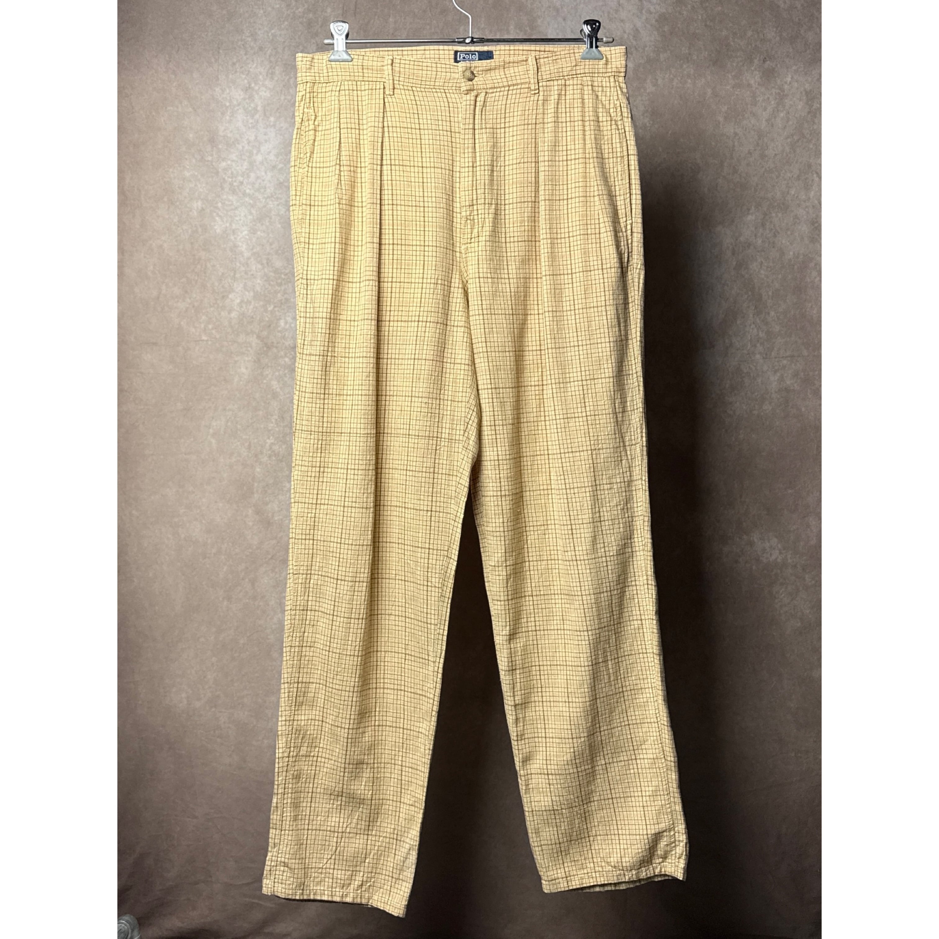 90’s Polo by Ralph Lauren スラックス インタック 80's~90's Polo by Ralph Lauren Cotton×Linen Slacks InTuck Made in