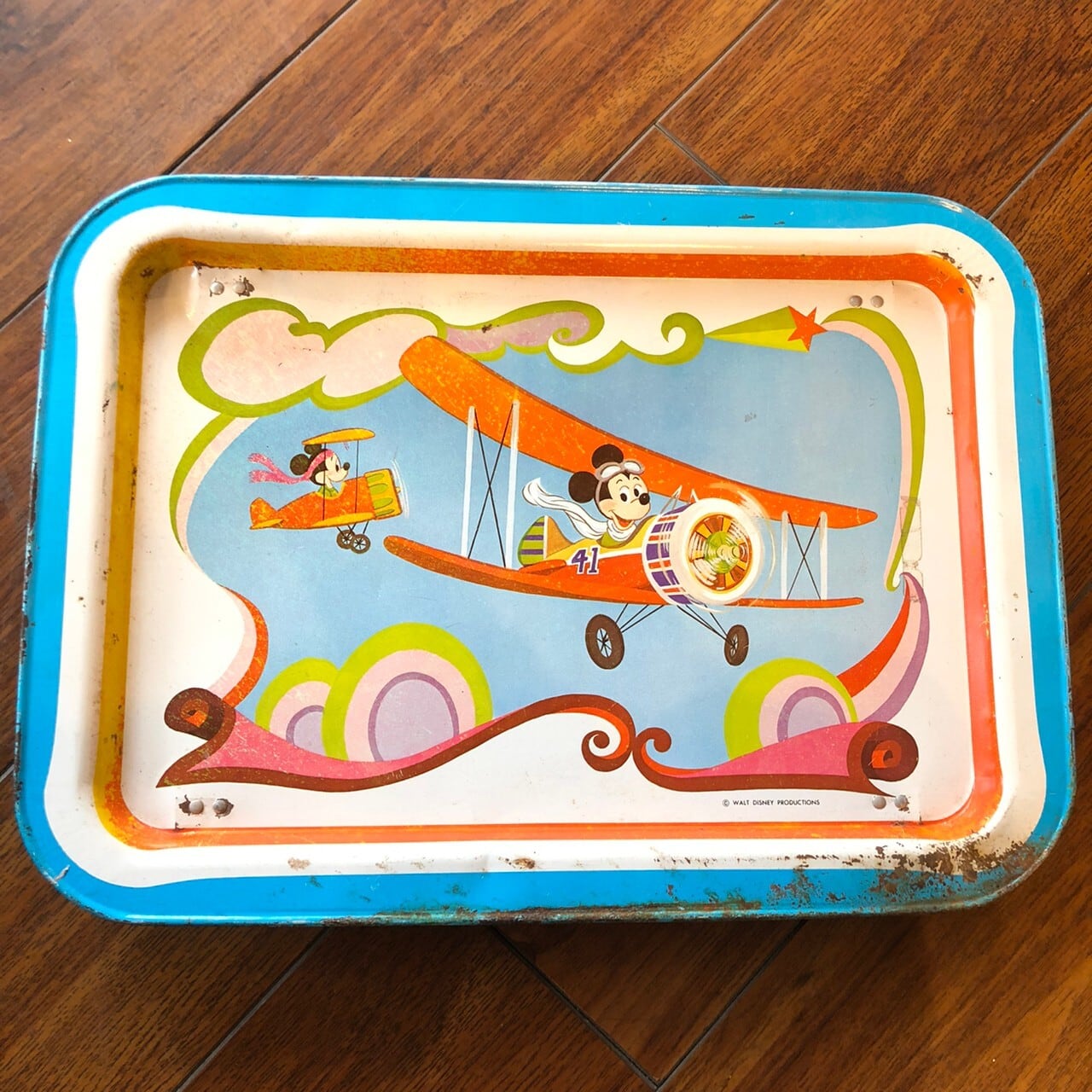 ◆送料無料!◆80s パイロットミッキーマウス ブリキ TVトレイテーブル / Vintage NOS Walt Disney Mickey  Mouse Metal TV Tray | THE PUPPEZ☆e-shop　/ ザ　パペッツ松本-WEBショップ powered by BASE