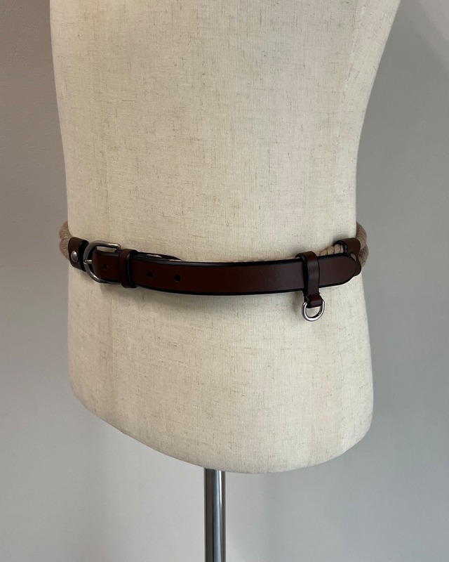 【2025/SS PRADA】rope leather switching belt