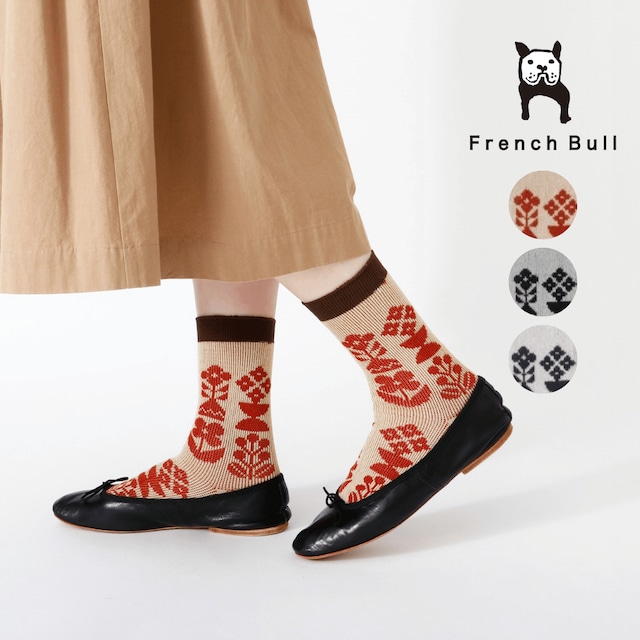 フレンチブル French Bull 靴下 アルテソックス ソックス レディース 秋 冬 ブランド 日本製 国産 ボタニカル 幾何学柄 花柄 おしゃれ かわいい プレゼント ギフト ベージュ ブルー グレー 23-25cm 11-26262 Fr130