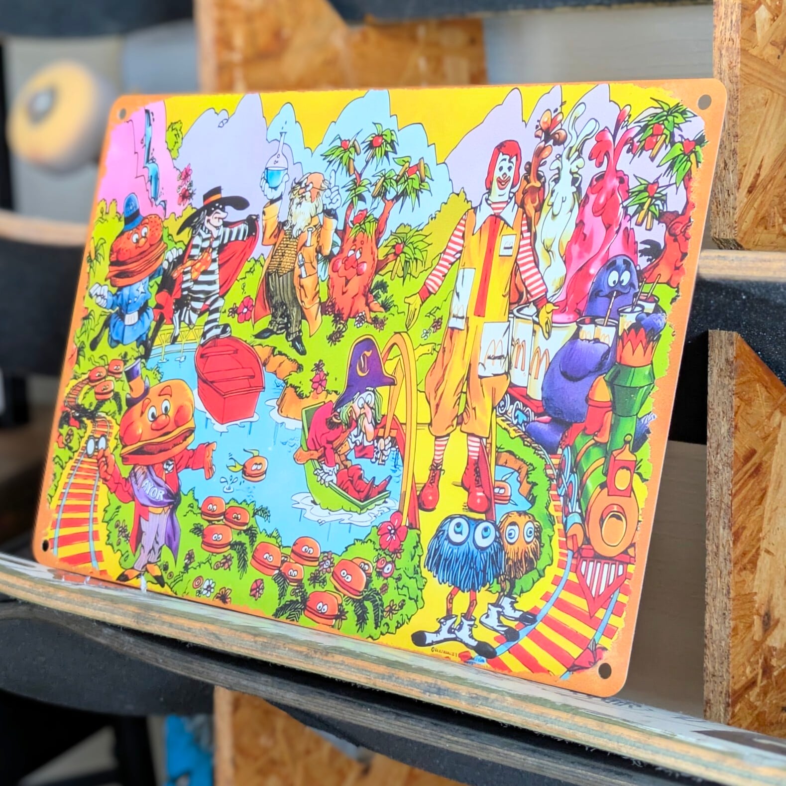 ♧送料無料！ちょうどいいブリキ看板【 McDonald's（ マクドナルド