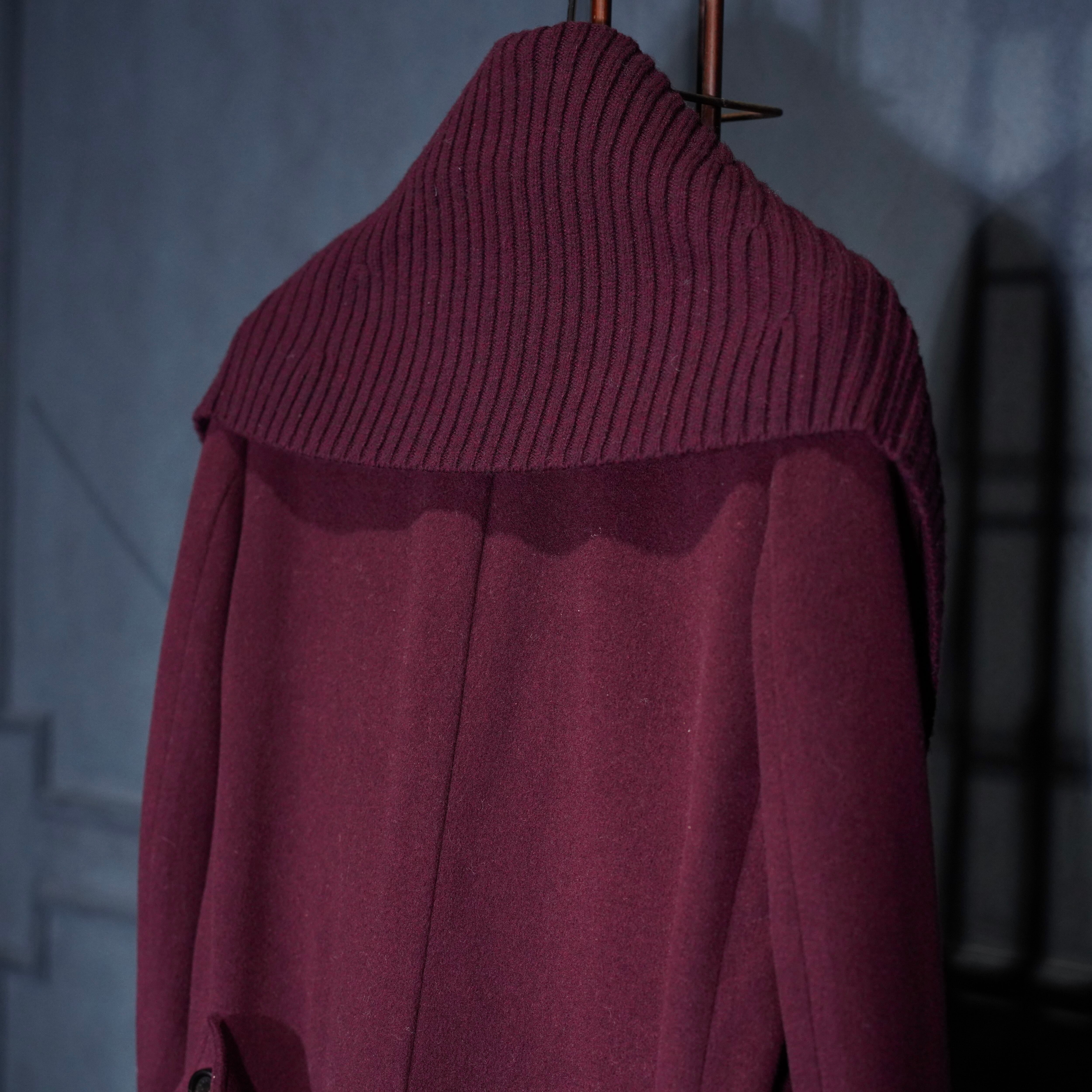 BURBERRY LONDON ENGLAND Cairndale KNIT TRIM CASHMERE COAT