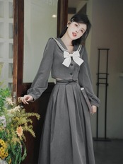 【0219】Sailor Color Long Sleeve 2 Piece Set