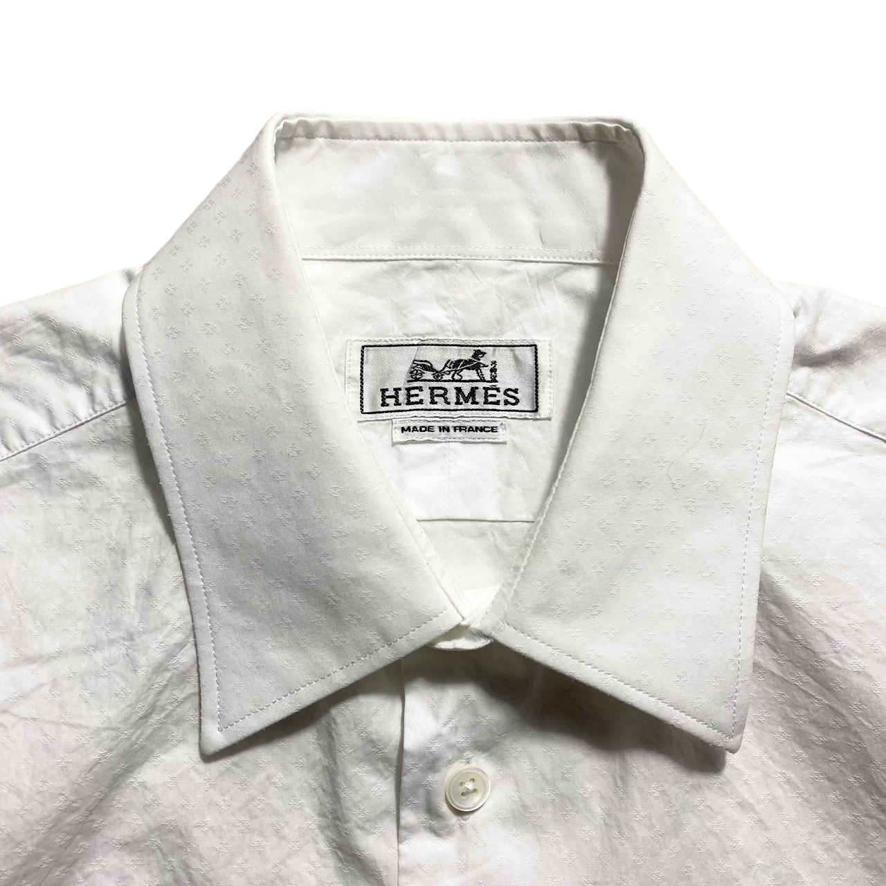 HERMES “HHHH” woven white shirt