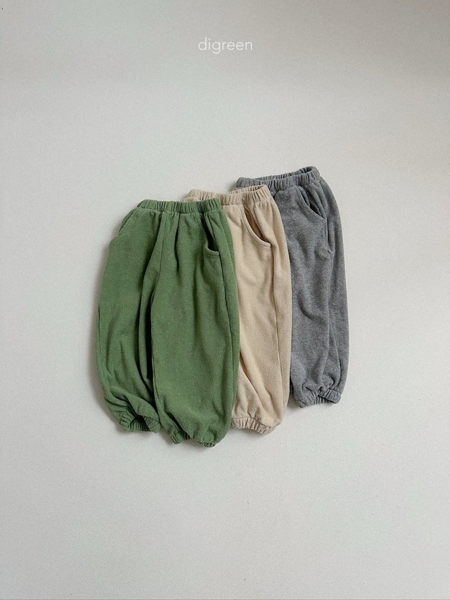 【 digreen / 予約 】Sand terry jogger pants