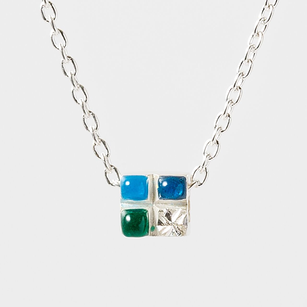 SAIKORO aqua & blue & green - necklace -