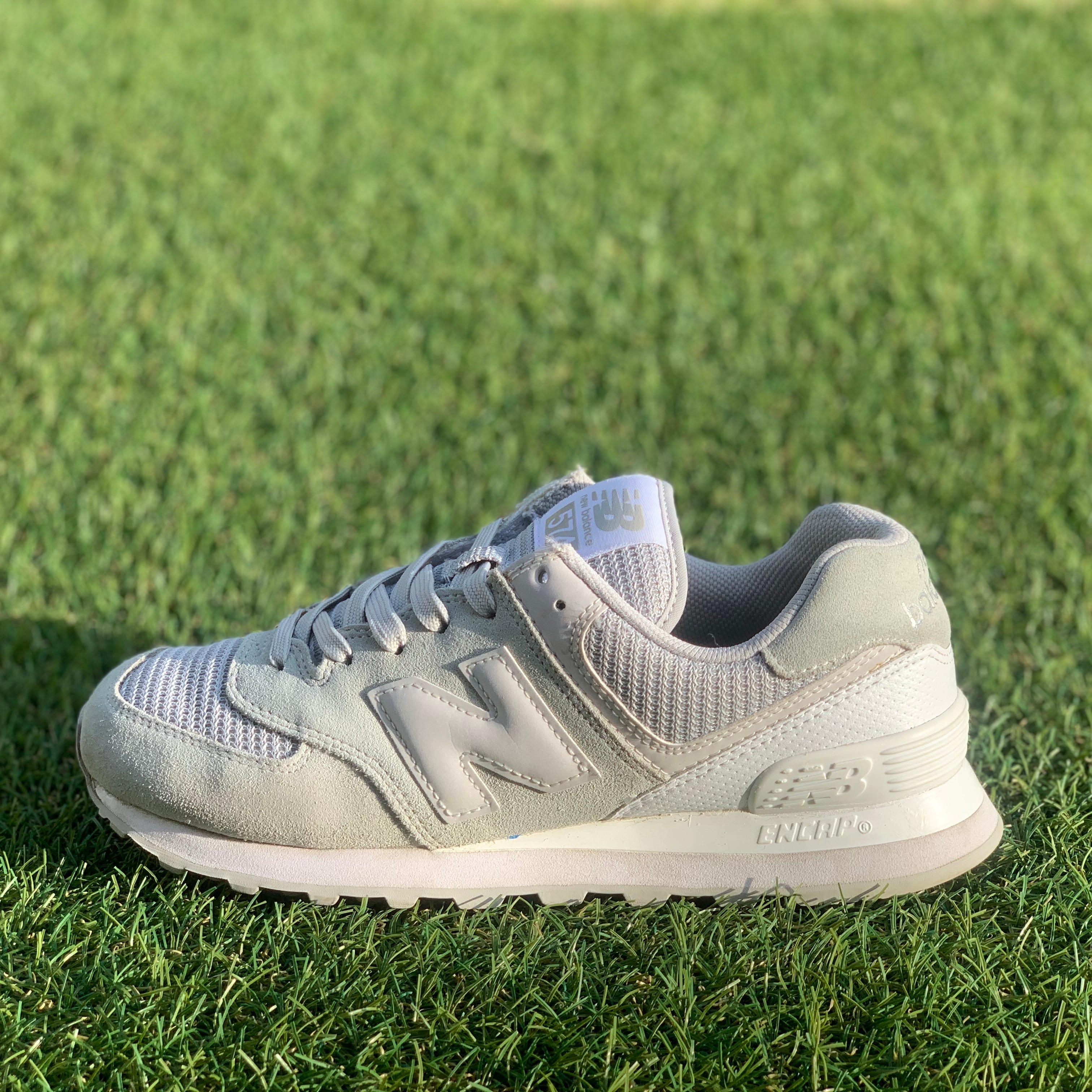 ニューバランス ML574WB（グレー） セール，HOT new balance ⁄ ニューバランス ◆ローカットスニーカー⁄574⁄ホワイト×グレー⁄25.5cm ML574WB  メンズファッション [0220515638]