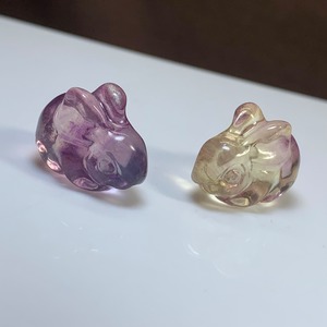 10.ペアうさちゃん･フローライトうさぎ