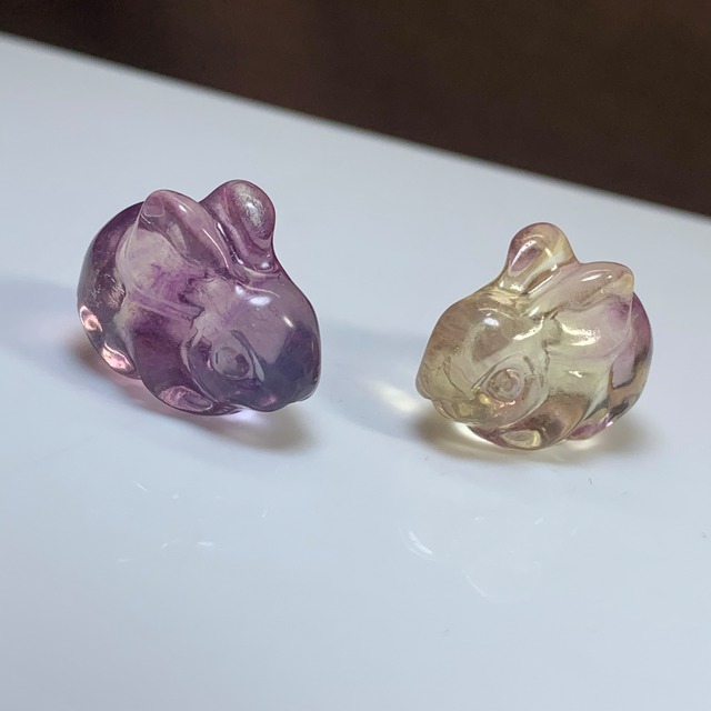 10.ペアうさちゃん･フローライトうさぎ