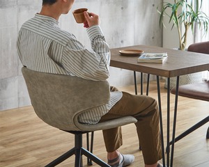 ヴィンテージレザー調ダイニングチェア２脚 75cm幅テーブル 3点セット