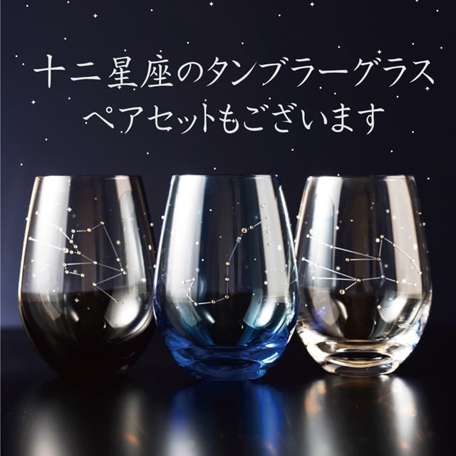 星座 グラス【ラインストーンきらめく 12星座のタンブラー 】 名入れ