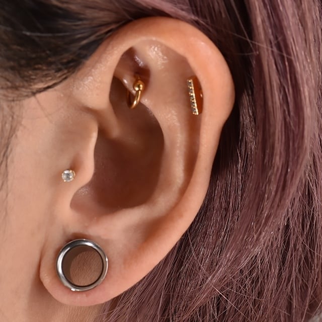 9mm 00G 繋ぎ目あり シングルフレア アイレット ステンレスピアス