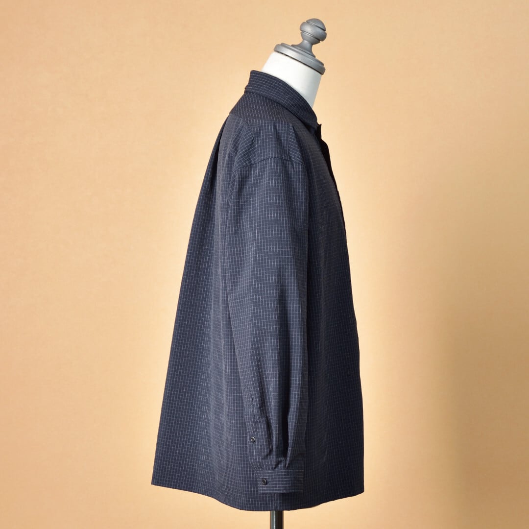 nisica ニシカ レギュラーカラーシャツ・ネイビーチェック【メンズ・送料無料】