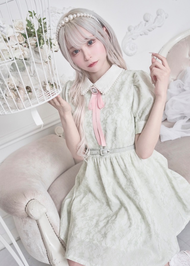 【ManonMimie】 Girl's Lace Flare One-Piece