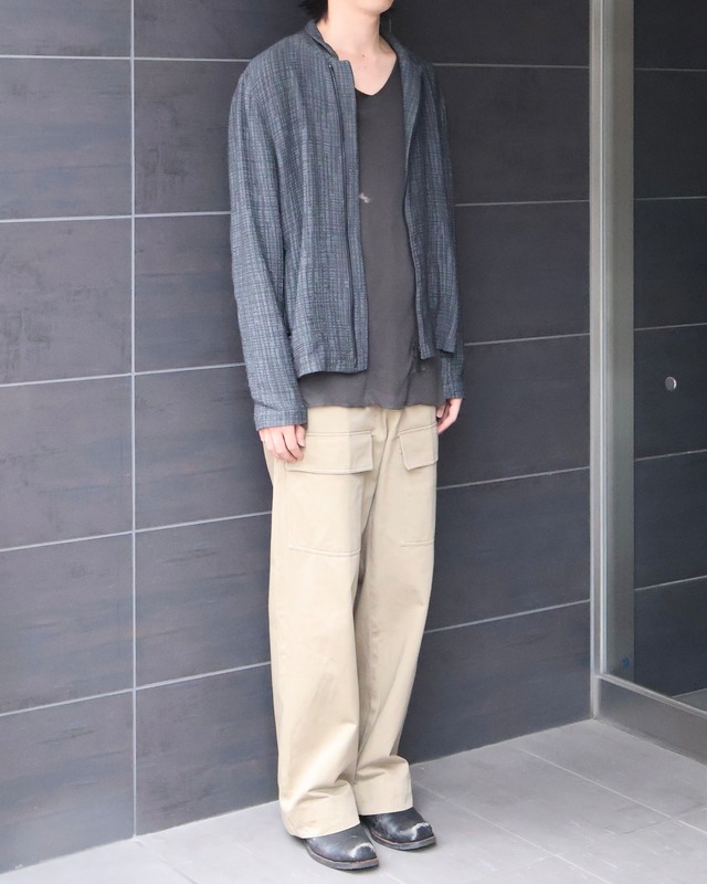 【EMPORIO ARMANI】mulch material zip up jacket