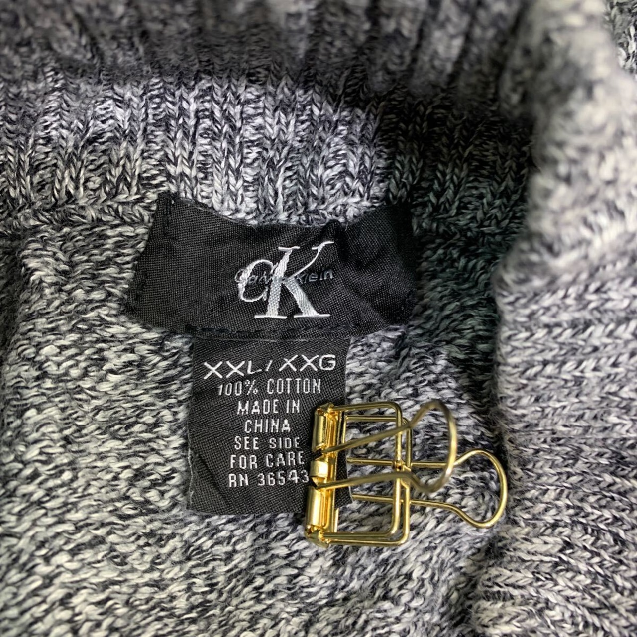 Calvin Klein ニット セーター XXLサイズ カルバンクライン ハーフ 