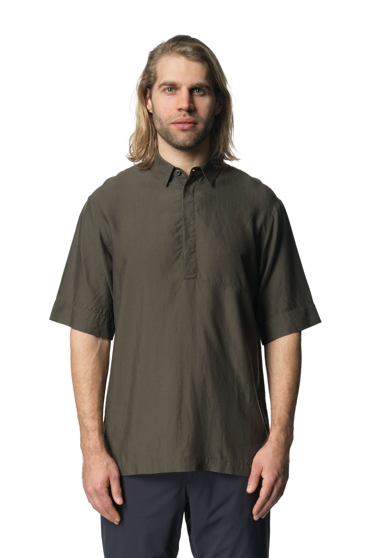 HOUDNI / Ms Tree Polo Shirt / Dawn Green