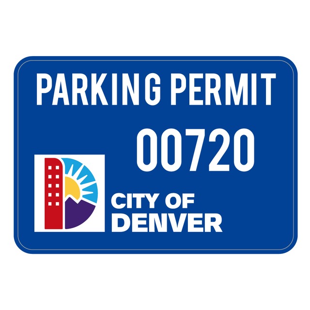 206 PARKING PERMIT DENVER "California Market Center"　アメリカンステッカー　スーツケース　シール