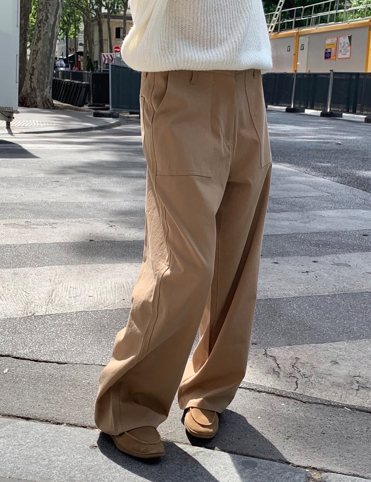 【新作5％OFF・3日間】Belt-Button Cotton Pants_2colors