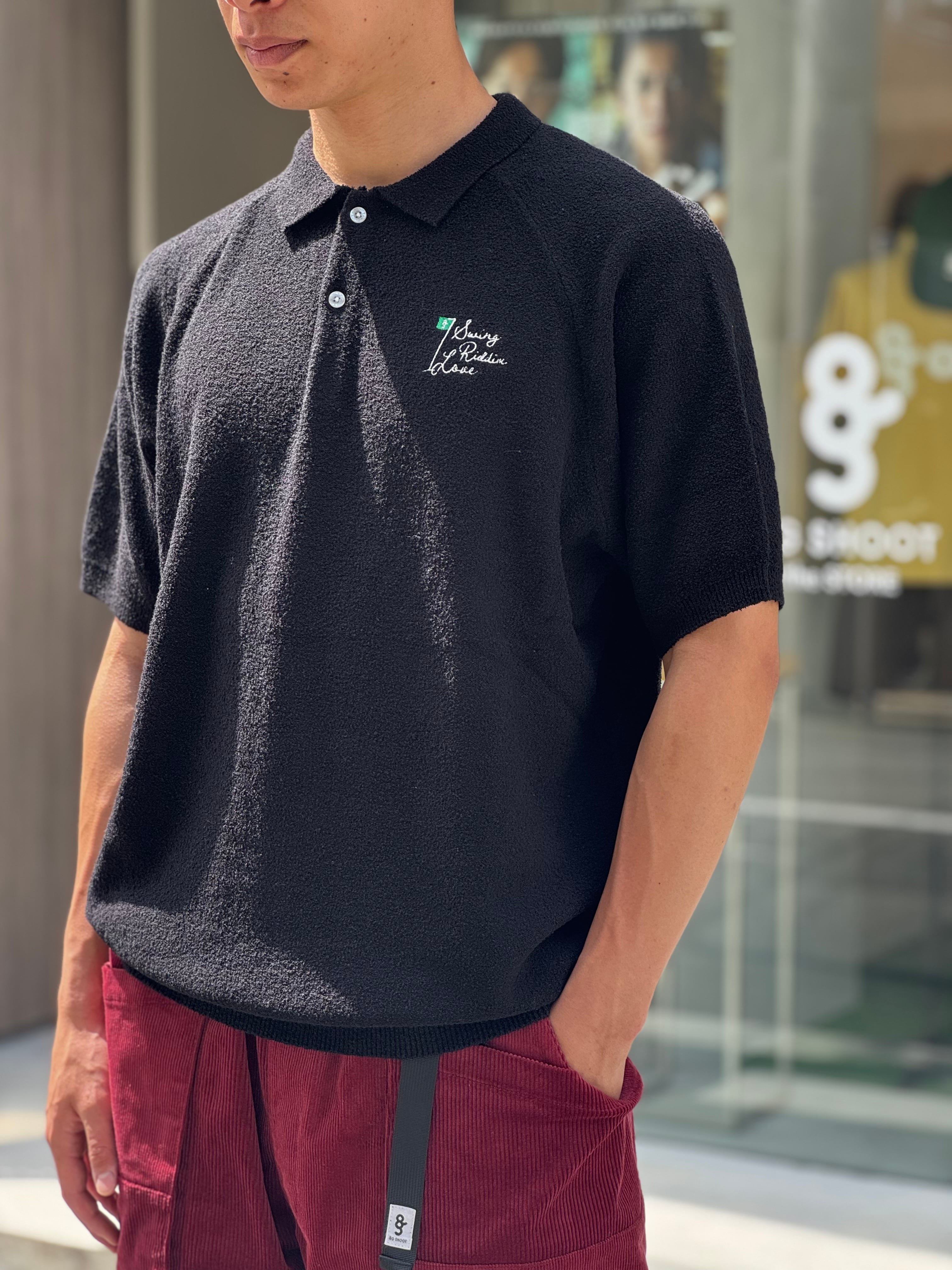 メンズウェア 8gshoot: SUPER SOFT PILE KNIT POLO SHIRT SUPER SOFT PILE KNIT POLO SHIRT -BLUE GRAY- | 8G SHOOT WEBSTORE