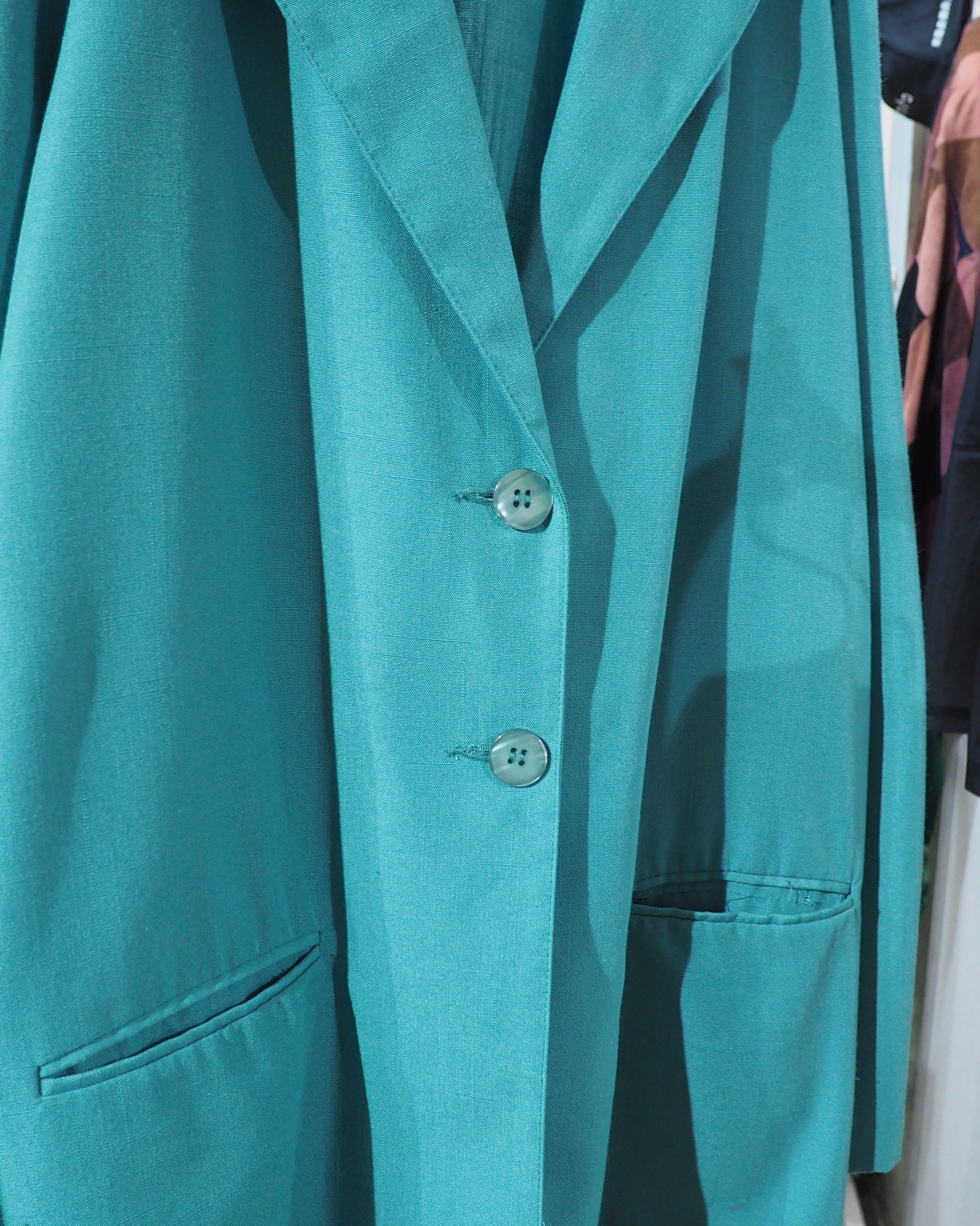 1990s " SAGHARBOR " Beautiful Turquoise Green Color vintage loose Easy jacket