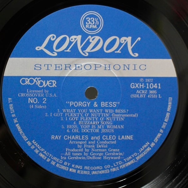 Ray Charles & Cleo Laine / Porgy & Bess [GXH-1041/2] - 画像5