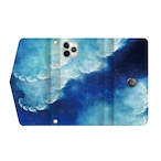 海雲 - 和風 三つ折り手帳型iPhoneケース