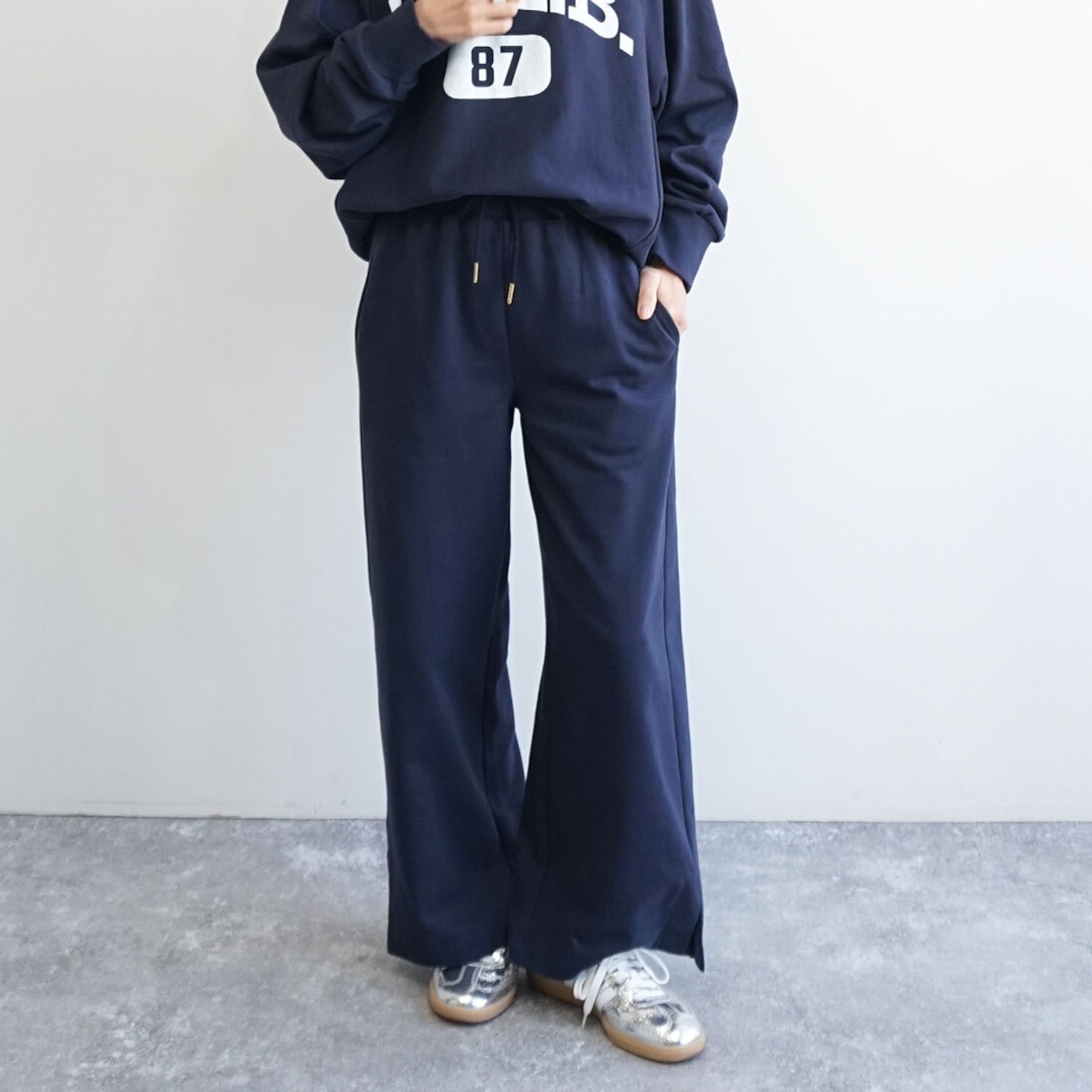 裏毛ワイドパンツ　