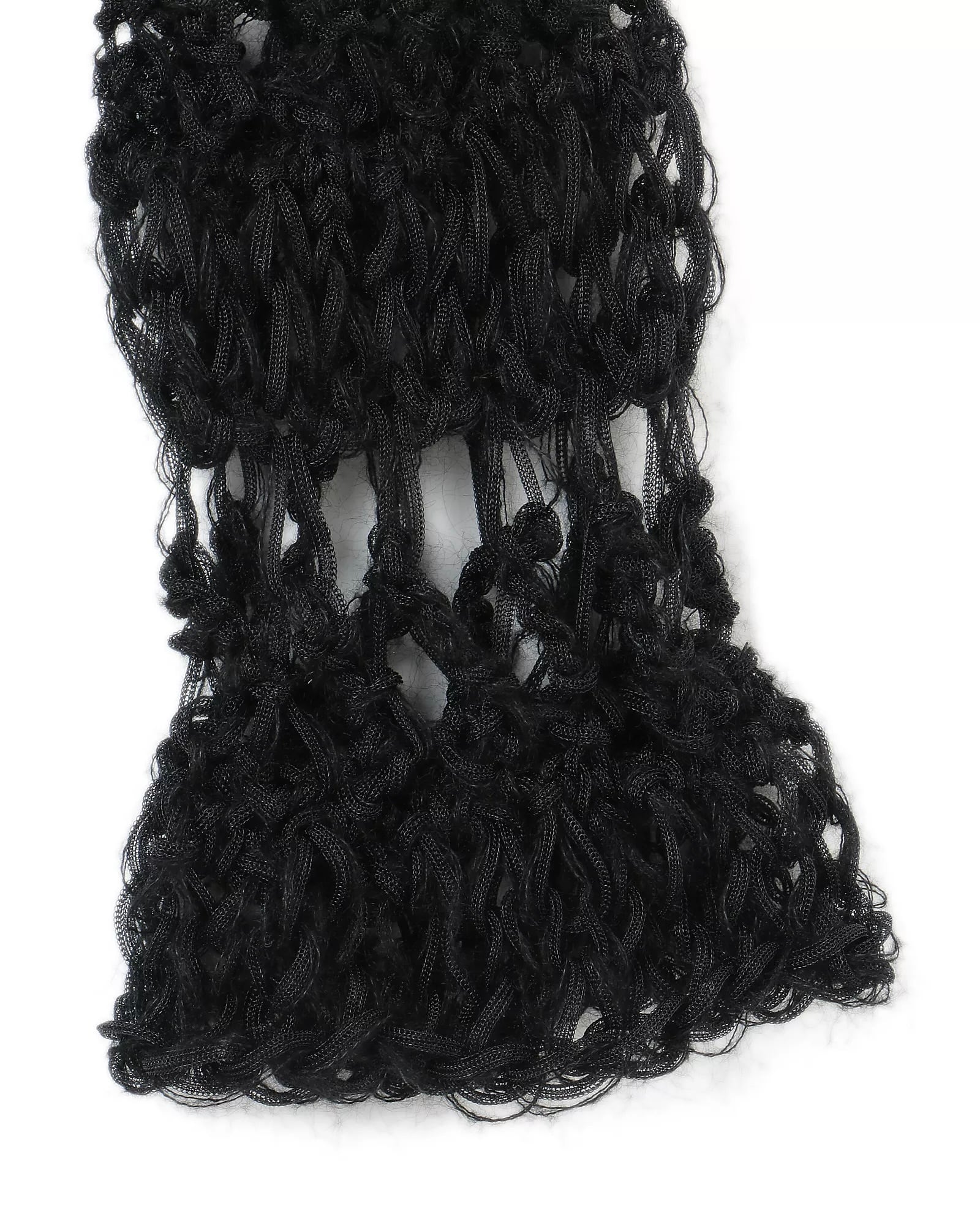 ODAKHA malamute フラワーハンドメイドニットボレロ 黒 ODAKHA malamute フラワーハンドメイドニットボレロ 黒