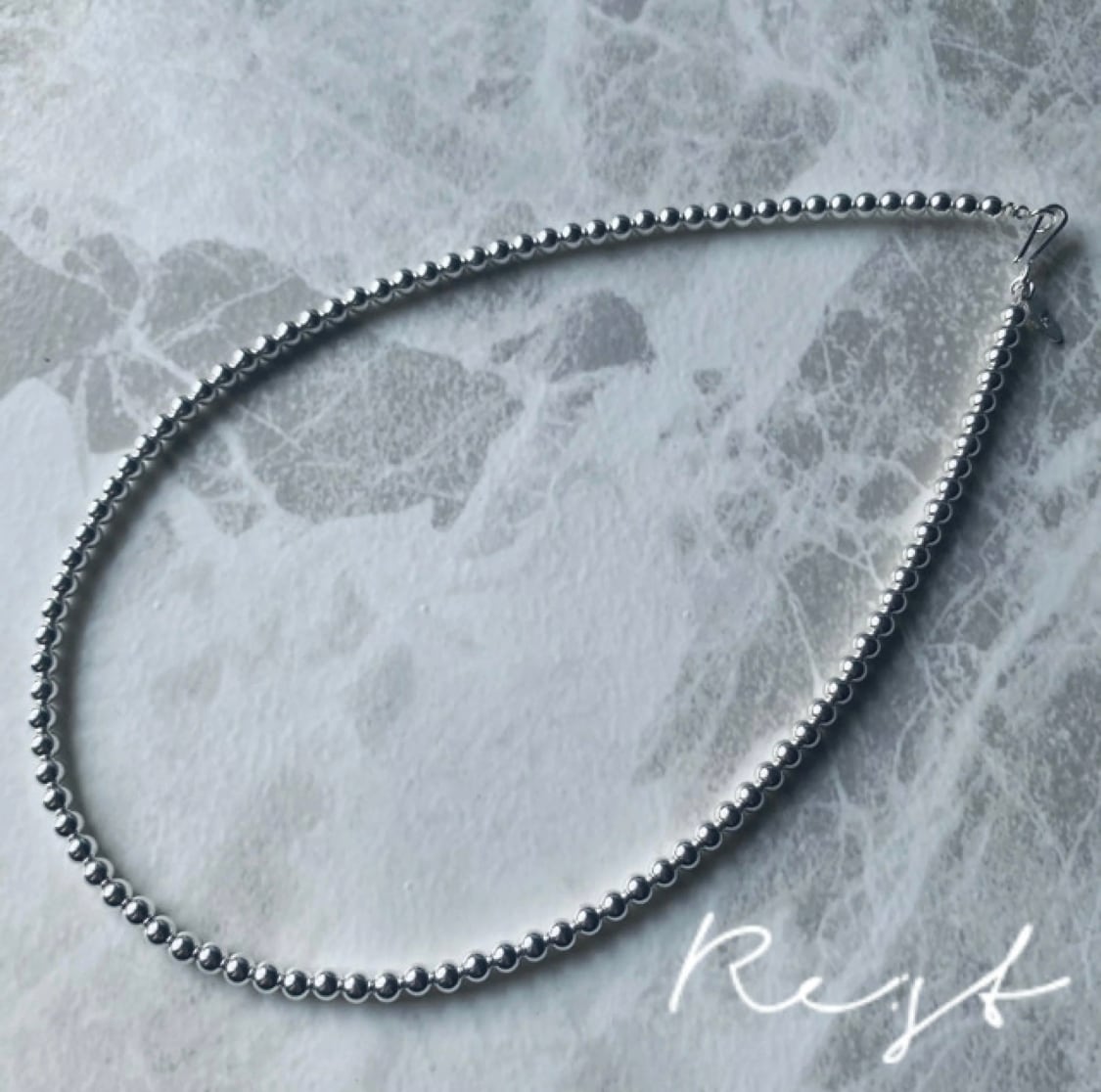 Re:st 8mm silver peal necklace cm シルバーパール ネックレス