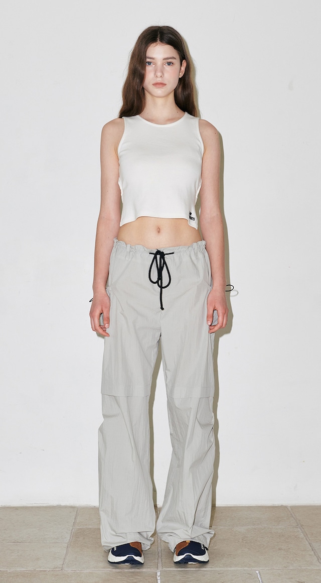 [sllow garments] STRING CARGO PANTS - LIGHT GRAY 正規品 韓国ブランド 韓国代行 韓国通販 韓国ファッション スローガーメンツ sllowgarments