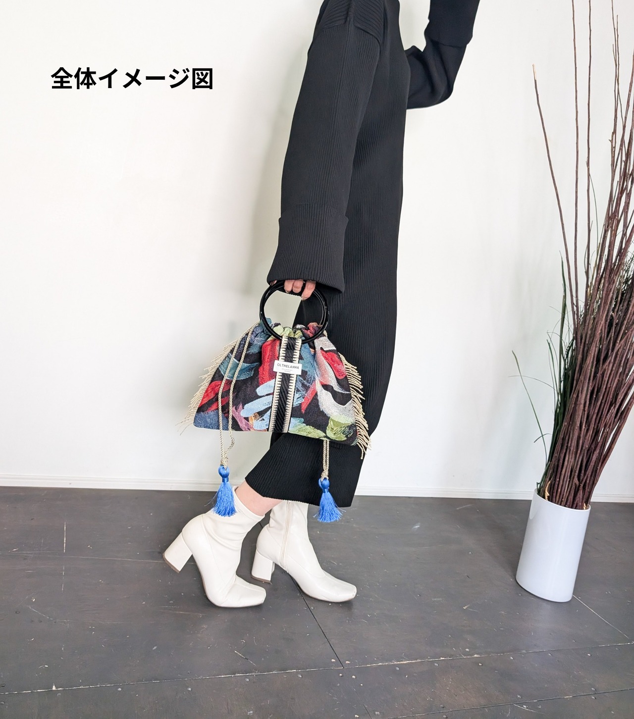 BrushArt Ring Bag-Black×Black