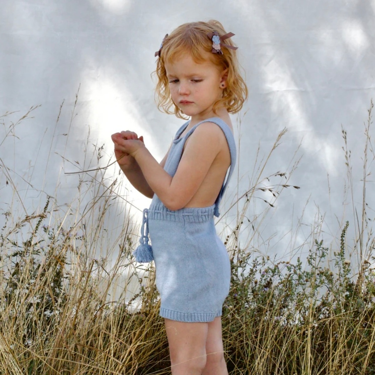 即納 ) 1.2.4y | fine-knit romper | iver & isla - 3