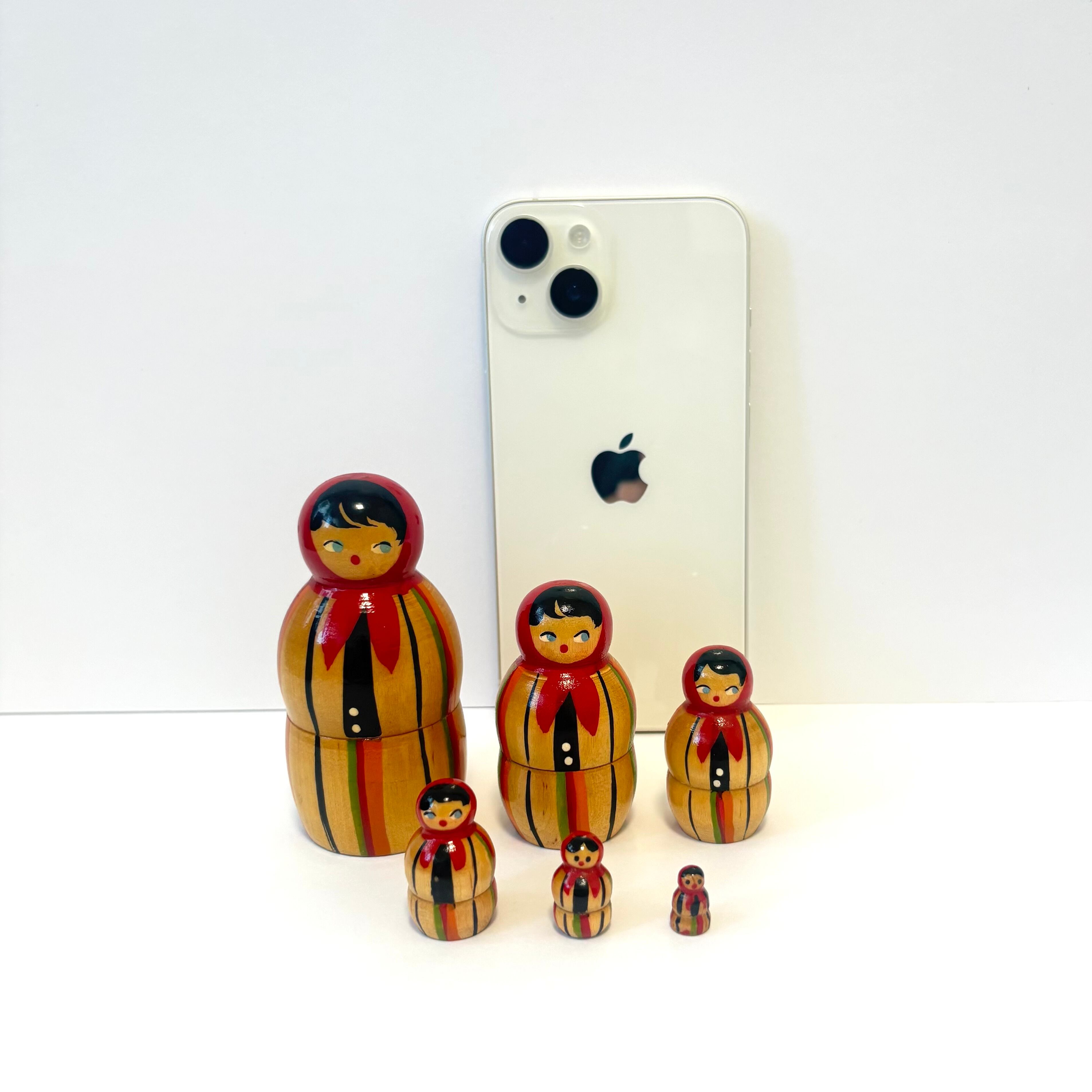 ビテージ 女の子 ポーランド製 マトリョーシカ 9cm 6ピース | 世界の