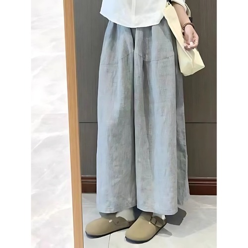 ワイドレッグ ロング パンツ ゆったりシルエット  00181