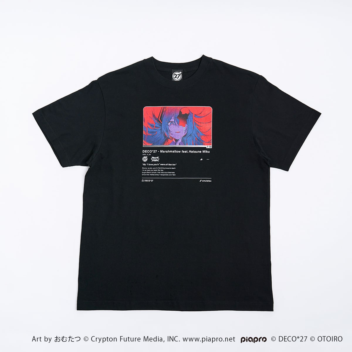 マシュマロ】サムネイルTシャツ / ブラック【予約対象商品】 | OTOIRO