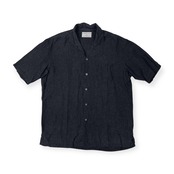 麻100% UNITED ARROWS ユナイテッドアローズ LINIFICIO 開襟 オープンカラー 半袖 リネン シャツ サイズ M /メンズ