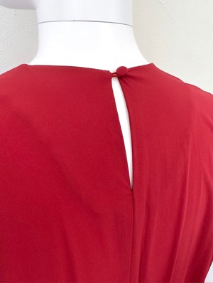 タックスリーブギャザードレス