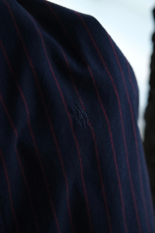 Utah/90's "Ralph Lauren"BLAIRE B.D stripe shirt/Navy×Red
