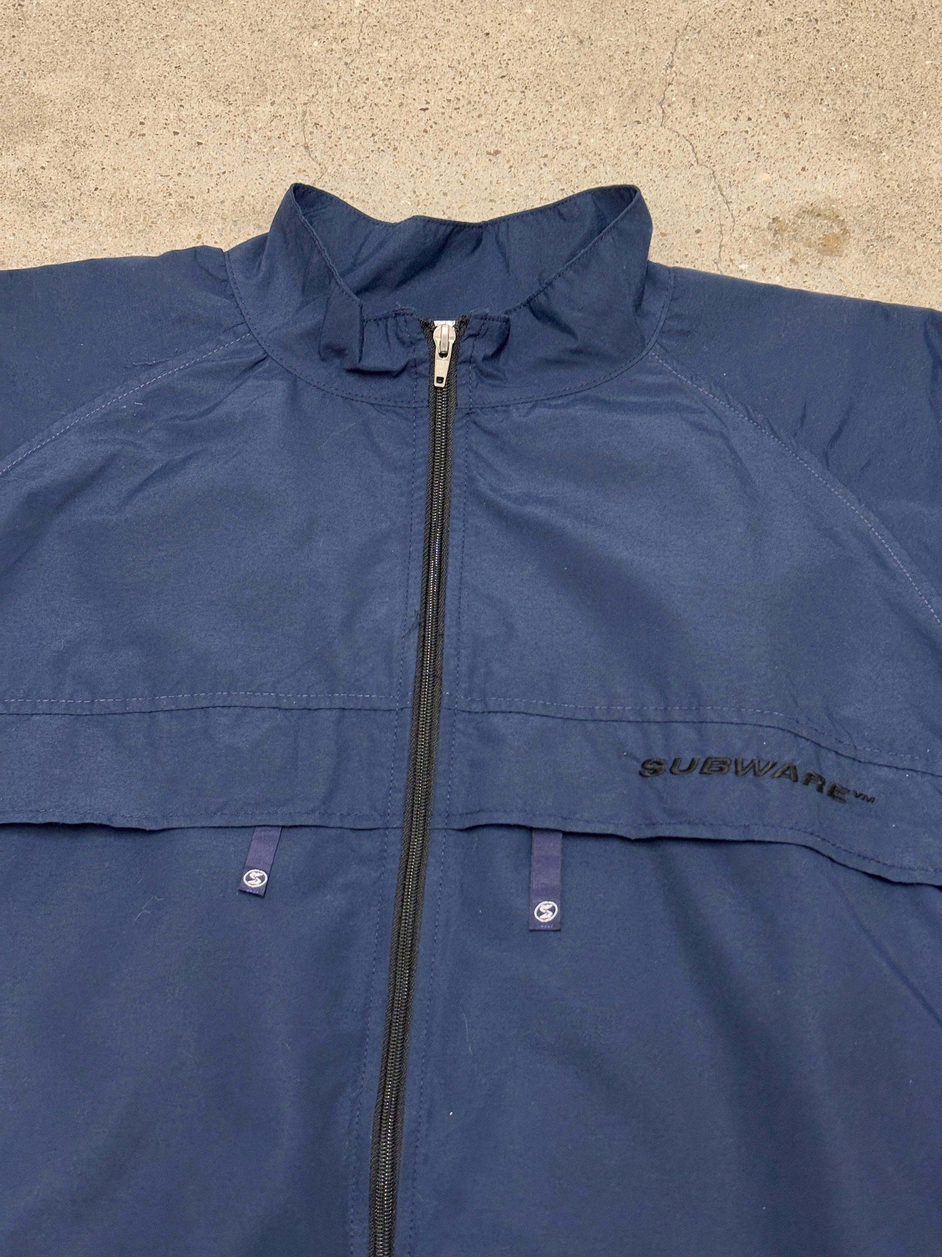 90～00s SUBWARE/Nylon Jacket/USA製/M/刺繍ロゴ/ナイロンジャケット/4