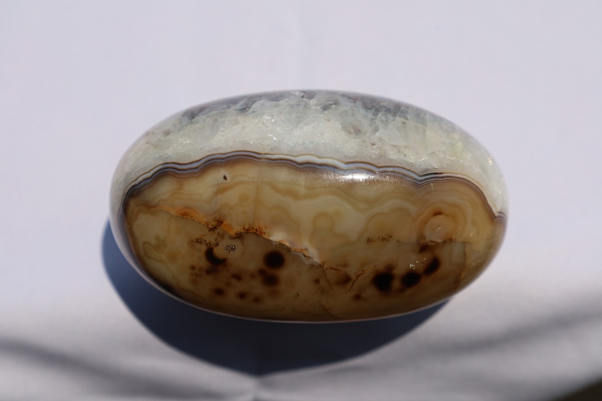 バナナイエローアゲートシヴァリンガム（シバリンガム 瑪瑙 めのう 