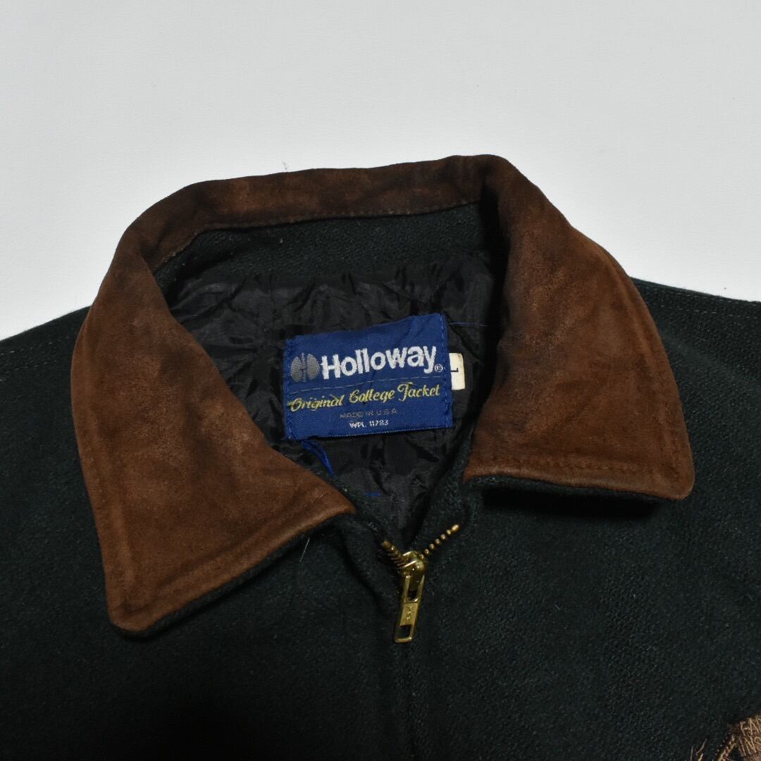 USA製 Holloway スタジャン カーキー 刺繍ロゴ アウター ジャケット