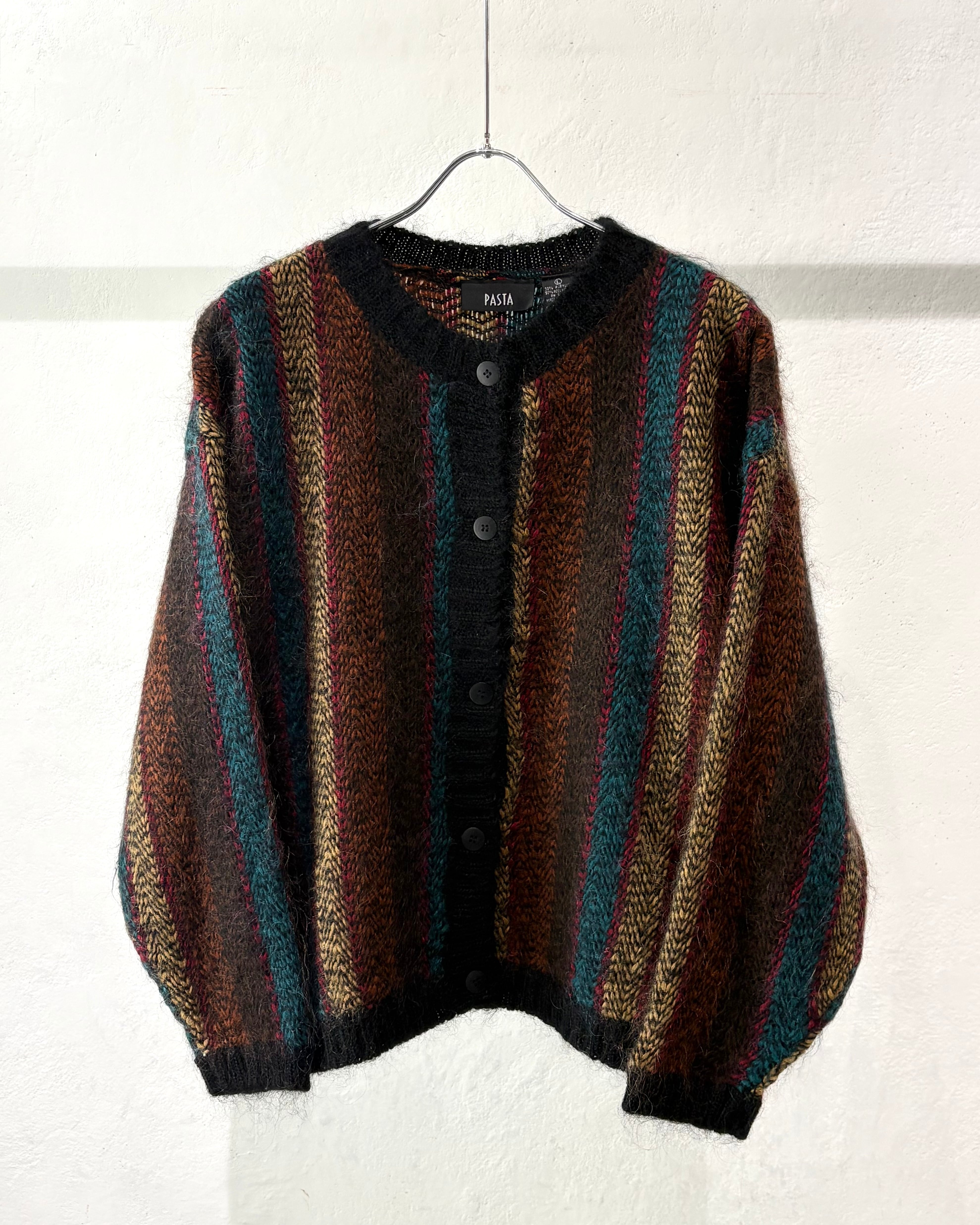 80s~ PASTA Jacquard Pattern Crew Mohair Knit