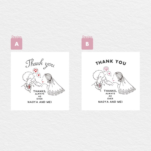 THANK YOUシール　／　イラスト【 5cm・80枚】