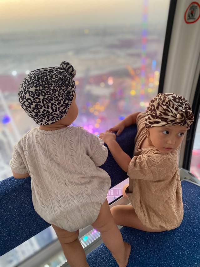 donut turban (leopard brown) ドーナツターバン　ヒョウ柄ブラウン