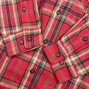 TARAS BOULBA タラスブルバ チェック 長袖 ワークシャツ L/ピンク レッド系 メンズ アシックス